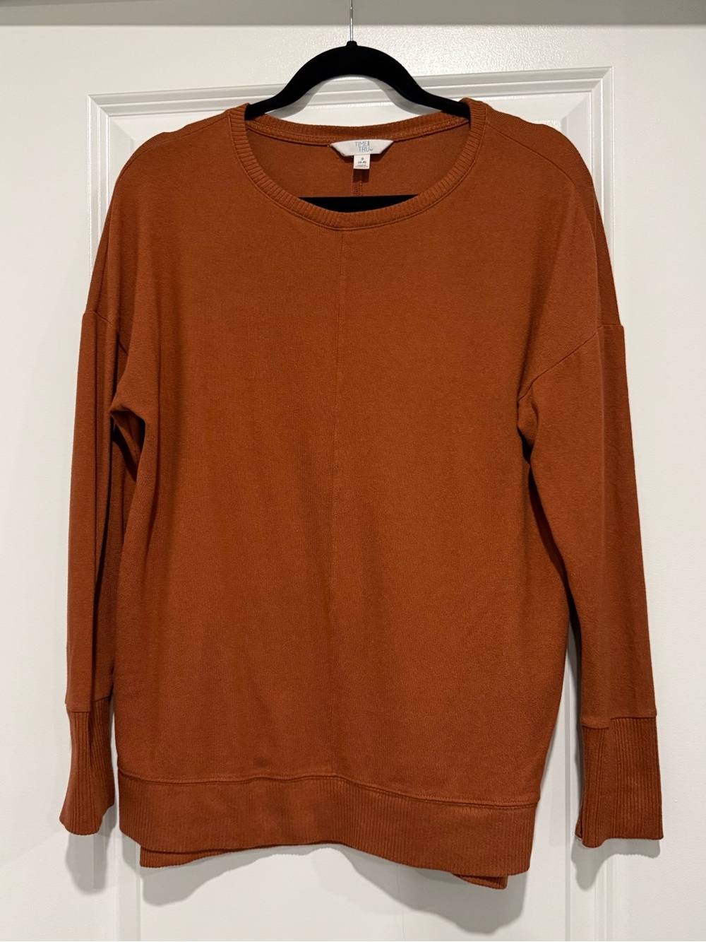 Women’s Time and Tru Rust Crewneck Sweater